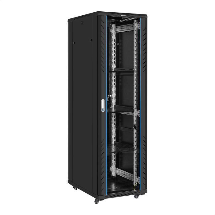 Telecommunication cabinet ExeGate EC-FS-42U.600.800.G.V.BLACK