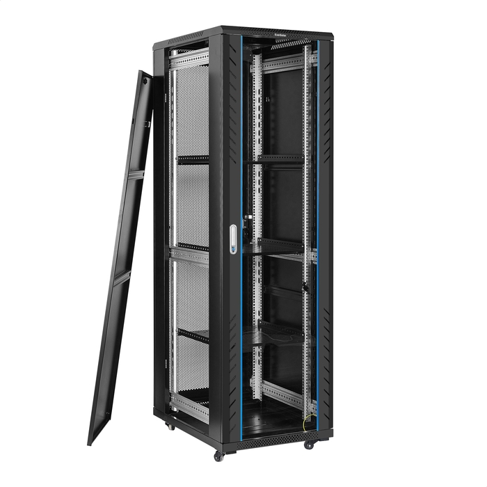 Telecommunication cabinet ExeGate EC-FS-42U.600.800.G.V.BLACK