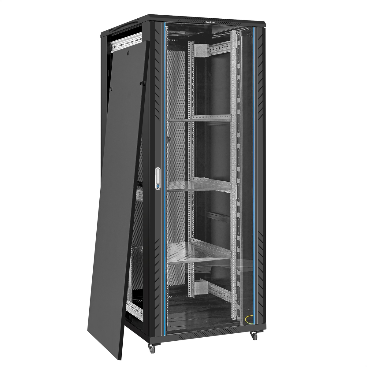 Telecommunication cabinet ExeGate EC-FS-42U.800.1000.G.V.BLACK