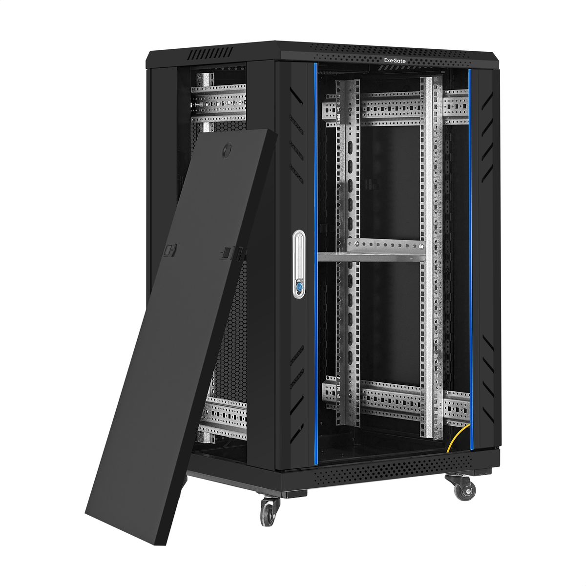 Telecommunication cabinet ExeGate EC-FS-18U.600.800.G.BLACK
