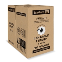 Cable ExeGate Special UTP4-C5e-CU-S24-OUT-PE-BK-305-FLUKE UTP
