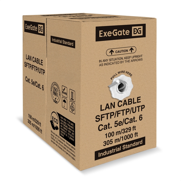 Cable ExeGate Special UTP4-C5e-CCA-S25-IN-PVC-GY-305 UTP