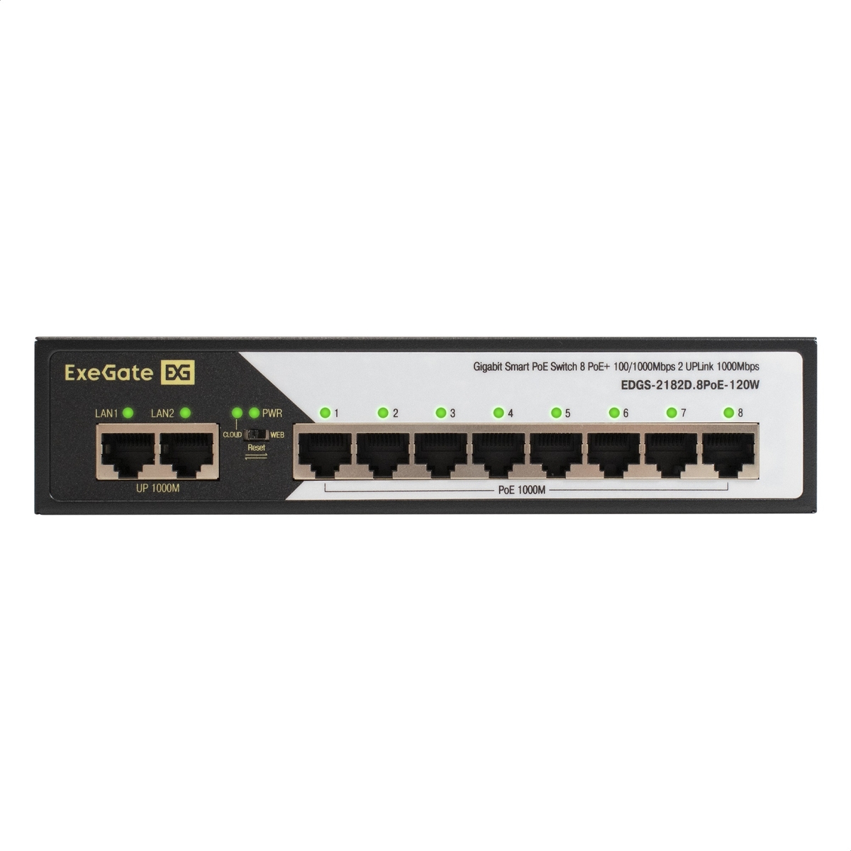 ExeGate EDGS-2182D.8PoE-120W Managed Layer 2 Switch