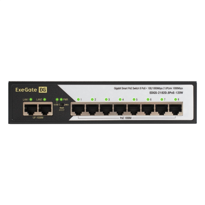 ExeGate EDGS-2182D.8PoE-120W Managed Layer 2 Switch
