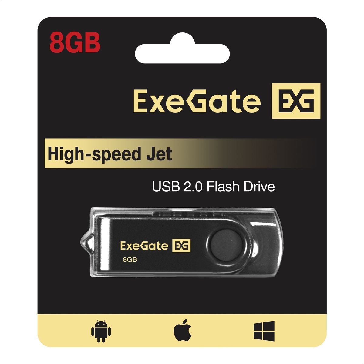 USB flash drive ExeGate Jet 8GB black