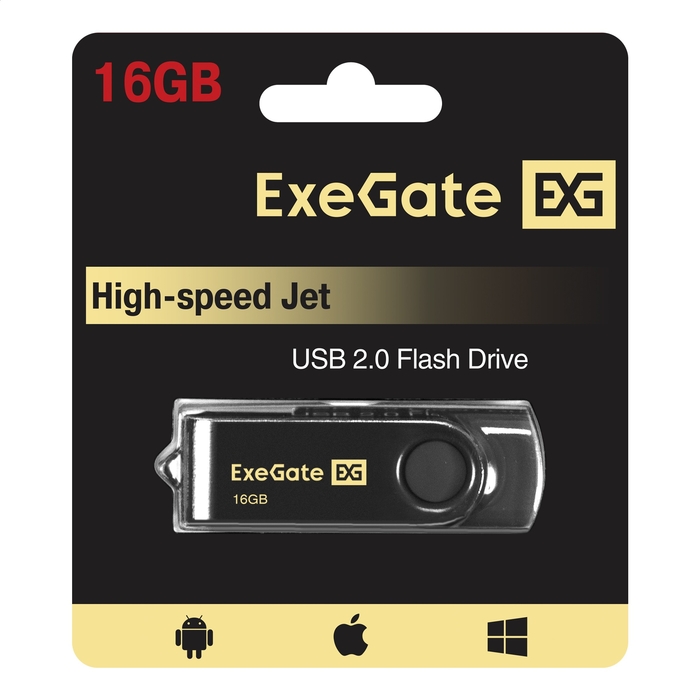 USB flash drive ExeGate Jet 16GB black