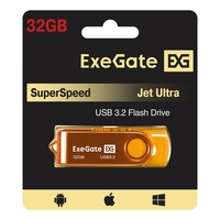 Flash drive USB3.2 Gen1 ExeGate Jet Ultra 32GB yellow