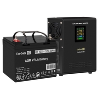 UPS set ExeGate FineSine SX-500.LCD.AVR.2SH + battery DT 1233 (12V, 33Ah), 1 piece
