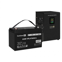 UPS set ExeGate FineSine SX-1000.LCD.AVR.2SH + battery DT 12100 (12V, 100Ah), 1 piece
