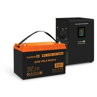 UPS set ExeGate FineSine SX-1000.LCD.AVR.2SH + battery HRL 12-100 (12V, 100Ah), 1 piece