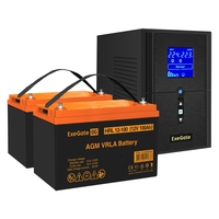 UPS set ExeGate SineTower SZ-1000.LCD.AVR.2SH.1C13.USB + battery HRL 12-100 (12V, 100Ah), 2 pcsece