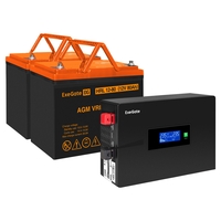 UPS set ExeGate IdealSine SR-1500.LCD.2SH + battery HRL 12-80 (12V/80Ah), 2 pcsece